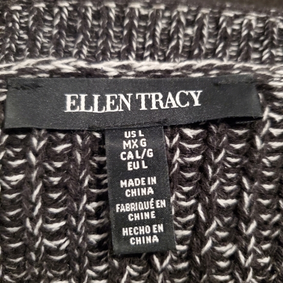 Ellen Tracy Black and White Sweater - Picture 4 of 8